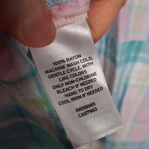 Abound Pastel Plaid Tiered Sun Slip Dress M - Picture 6 of 7